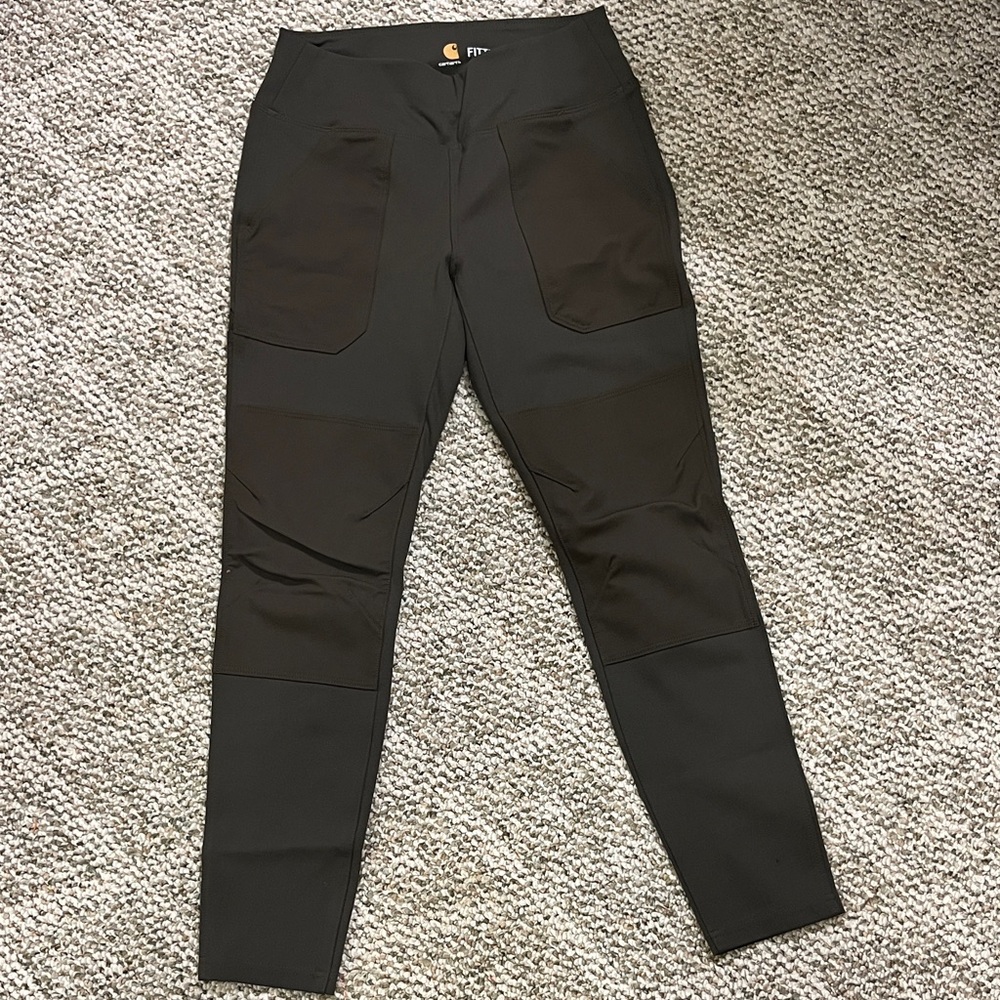 Women Brown Performance fitted force stretch Pants XS